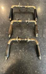 3x set Deurklinken Antiek 1900 Messing & HOORN vintage klink, Ophalen of Verzenden