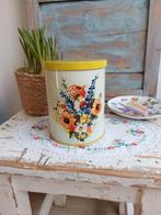 Retro bloemenblikje, Ophalen of Verzenden