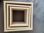 Wanddecoratie kubussen van hout, Ophalen of Verzenden, Zo goed als nieuw
