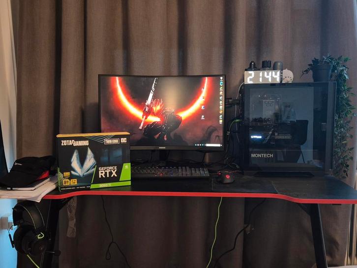 Gaming PC met RTX videokaart, Computers en Software, Desktop Pc's, Zo goed als nieuw, Onbekend, HDD, SSD, 16 GB, Met videokaart