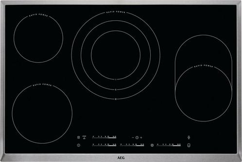 AEG 80CM HK854870XB Keramische kookplaat inbouw Rapid Power, Witgoed en Apparatuur, Kookplaten, Nieuw, Inbouw, Keramisch, 4 kookzones