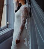 Bruidsjurk Munevver Eldemir, Ophalen of Verzenden, Zo goed als nieuw, Wit, Trouwjurk