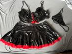 wetlook setje BH+Rokje, Kleding | Dames, Ondergoed en Lingerie, Ophalen of Verzenden