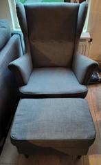 Ikea chair grey with ottoman, Huis en Inrichting, Stoelen, Ophalen, Zo goed als nieuw, Eén, Stof