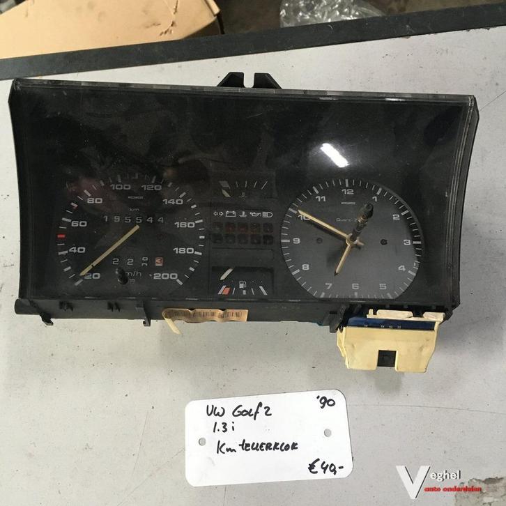 Vw Golf 2 1.3   1990    Km Tellerklok   20119T1GUT, Auto-onderdelen, Dashboard en Schakelaars, Gebruikt, Ophalen of Verzenden