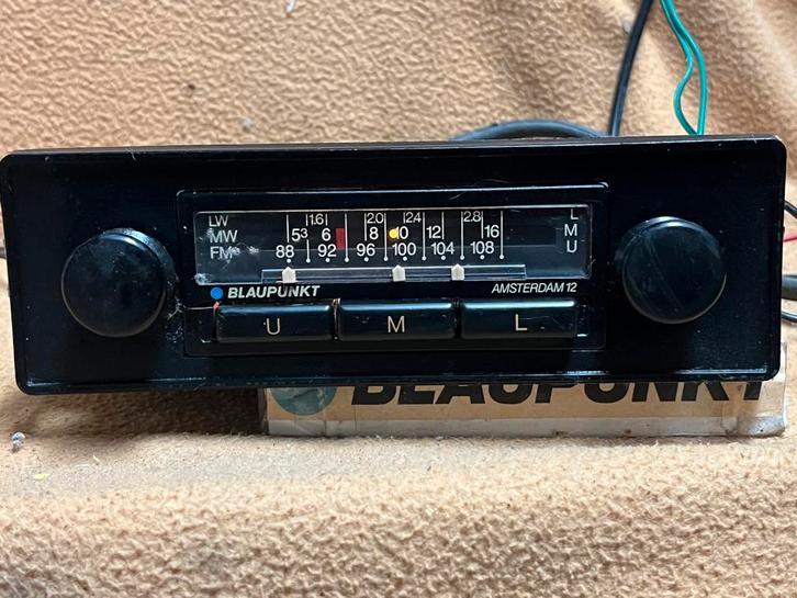 TEAB spelende Blaupunkt Amsterdam oldtimer radio, Auto diversen, Autoradio's, Gebruikt, Ophalen of Verzenden