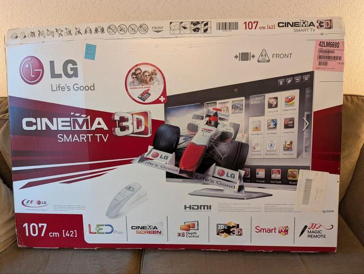 LG 42LM669S 42 inch LED Smart TV in prachtigwitte behuizing, Audio, Tv en Foto, Televisies, Gebruikt, LED, 40 tot 60 cm, Full HD (1080p)