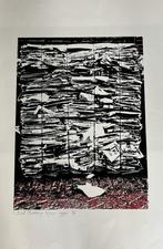 Dirk Ketting, 2 werken, papier en uitrit 1974, Antiek en Kunst, Ophalen of Verzenden
