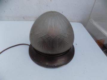 Jugendstil plafondlamp plafonnierre art nouveau bewerkt glas beschikbaar voor biedingen