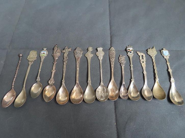 Lepeltjes 13 stuks verzilverde, Antiek en Kunst, Antiek | Bestek, Ophalen of Verzenden