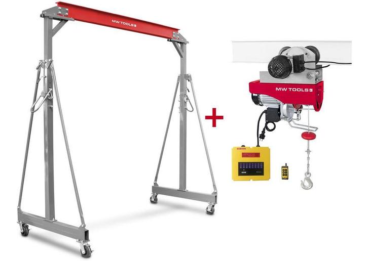 Portaalkraan 2T + elektrische takel en trolley 500/1000kg, Doe-het-zelf en Verbouw, Lieren en Takels, Nieuw, Ophalen