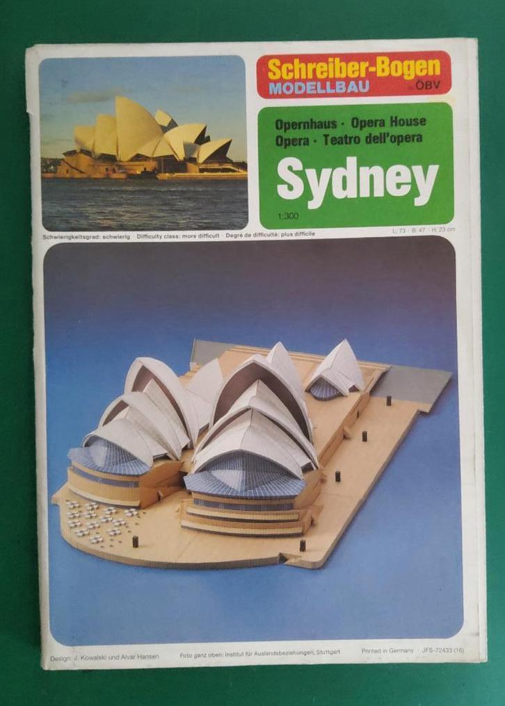 Bouwplaat operagebouw Sydney (Schreiber), Hobby en Vrije tijd, Modelbouw | Figuren en Diorama's, Diorama, 1:50 of kleiner, Verzenden
