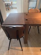 Eettafel met stoelen, Huis en Inrichting, Tafels | Eettafels, Ophalen, 50 tot 100 cm, Zo goed als nieuw, Eikenhout