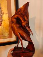 Art Deco Vogel Bali Indonesië Indonesisch houtsnijwerk, Antiek en Kunst, Ophalen of Verzenden