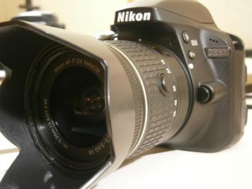 Nikon D3300 24mp + AF-P 18-55mm VR IN DOOS  + camera&Lenstas beschikbaar voor biedingen