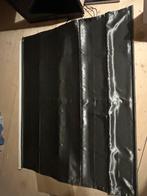 Luxe satijn vouwgordijn antraciet grijs., Doe-het-zelf en Verbouw, Dakpannen en Dakbedekking, Steen of Klei, Ophalen of Verzenden