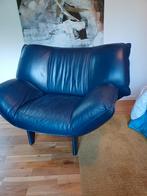 Leolux Tango Loveseat - Blauw Leer, Huis en Inrichting, Fauteuils, Ophalen of Verzenden