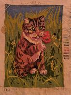 Vintage Royal Paris Borduurpakket - Kitten met Klaproos, Ophalen, Gebruikt, Handborduren, Borduurpakket