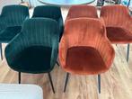 Set van 6 Velvet Eetkamerstoelen, Ophalen of Verzenden