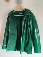 Glanzende regenjas in groen, Ophalen of Verzenden, Zo goed als nieuw, Maat 36 (S), Groen