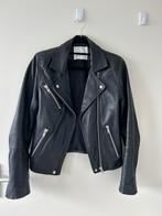 Samsoe Samsoe leren jas, Zwart, Ophalen of Verzenden, Maat 36 (S), Gedragen