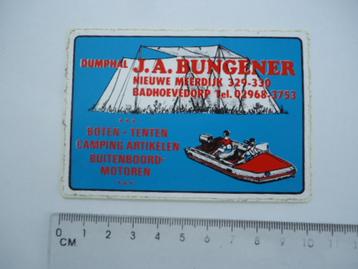 sticker oud Badhoevedorp JA BUNGENER dump camping strip beschikbaar voor biedingen