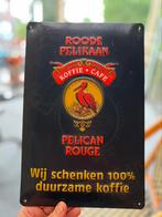 Metalen Bord Rode Pelikaan Koffie, Ophalen of Verzenden, Gebruikt