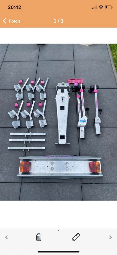 Spinder Condor fietsdrager onderdelen voor RC-2 en 3-F., Auto diversen, Fietsendragers, Gebruikt, Trekhaakdrager, Verzenden