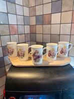 Cambridge,gouden collection,bone China,5 mokken, Ophalen of Verzenden