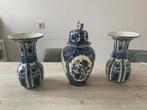 Delfts Blauw Vazen Set, Antiek en Kunst, Ophalen