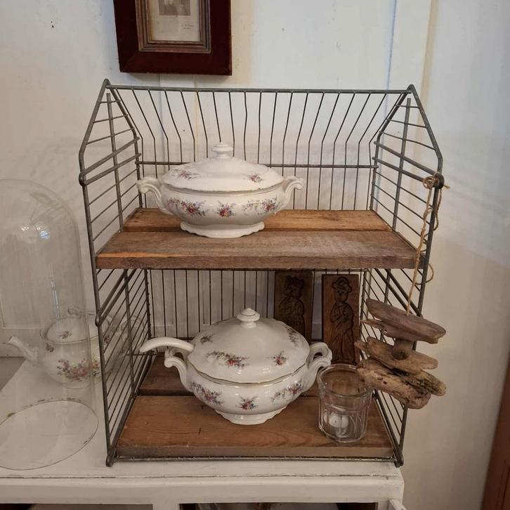 2 mooie oude brocante bakkersmanden/rekken, Antiek en Kunst, Curiosa en Brocante, Ophalen