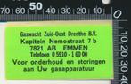 Sticker: Gaswacht Zuid Oost Drenthe - Emmen, Verzamelen, Stickers, Ophalen of Verzenden, Zo goed als nieuw, Bedrijf of Vereniging
