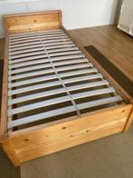Oerdegelijk eenpersoons houten bed, Huis en Inrichting, Slaapkamer | Bedden, 90 cm, Gebruikt, Eenpersoons, Hout