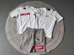 Malelions 2 t-shirts korte broek maat 140, Jongen, Ophalen of Verzenden, Malelions, Zo goed als nieuw