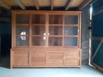 Showroommodel Teak Boekenkast 305 cm, Ophalen, Met deur(en), 200 cm of meer, Glas