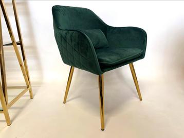 Nieuw! 4 groene eetkamerstoelen, stoelen, woonkamer. Chairs! beschikbaar voor biedingen