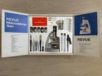 Vintage Revue Microscoop Set 900X met toebehoren, Ophalen, Gebruikt, 400x tot 1000x, Biologische microscoop