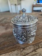 Verzilverde theebus DE oud Hollands, Ophalen of Verzenden, Zilver