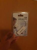 Usb lan adapter, Computers en Software, Pc- en Netwerkkabels, Ophalen of Verzenden, Zo goed als nieuw