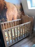 Steigerhouten ledikant met dik hypoallergeen matras, Kinderen en Baby's, Ophalen, Zo goed als nieuw, Jongetje of Meisje