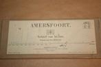 Antieke kaart op linnen - Amersfoort - 1909 !!, Gelezen, Ophalen of Verzenden, Landkaart, 1800 tot 2000