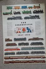 Poster SBB trein, Verzamelen, Ophalen, Gebruikt, Trein, Kaart of Prent