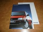 brochure Toyota Starlet  1990, Overige merken, Ophalen of Verzenden, Zo goed als nieuw