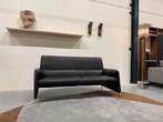 Nieuwstaat Leolux Felizia 2,5 zits Bank hoog zwart leer, Leolux, Tweepersoons, 75 tot 100 cm, Ophalen of Verzenden