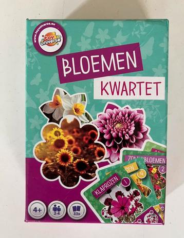 bloemen kwartet leerzaam kaartspel met kleurrijke bloemen beschikbaar voor biedingen
