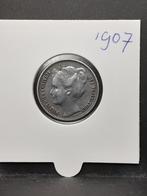 1/2 gulden 1907 Koningin Wilhelmina, Postzegels en Munten, Munten | Nederland, ½ gulden, Zilver, Ophalen of Verzenden, Koningin Wilhelmina