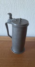 Tinnen antieke klepkan, Antiek en Kunst, Antiek | Tin, Ophalen of Verzenden