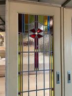 Set schuif / en-suite deuren met glas in lood 211x136cm., Ophalen