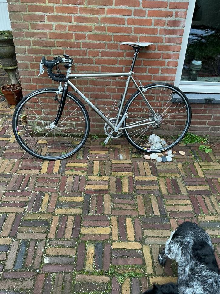 🏆 Merlin Extra Light Handgebouwde titanium klassieker campa, Fietsen en Brommers, Fietsen | Racefietsen, Zo goed als nieuw, Heren