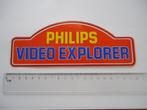 sticker oud PHILIPS Video Explorer Rally race auto groot ret, Verzenden, Zo goed als nieuw, Bedrijf of Vereniging